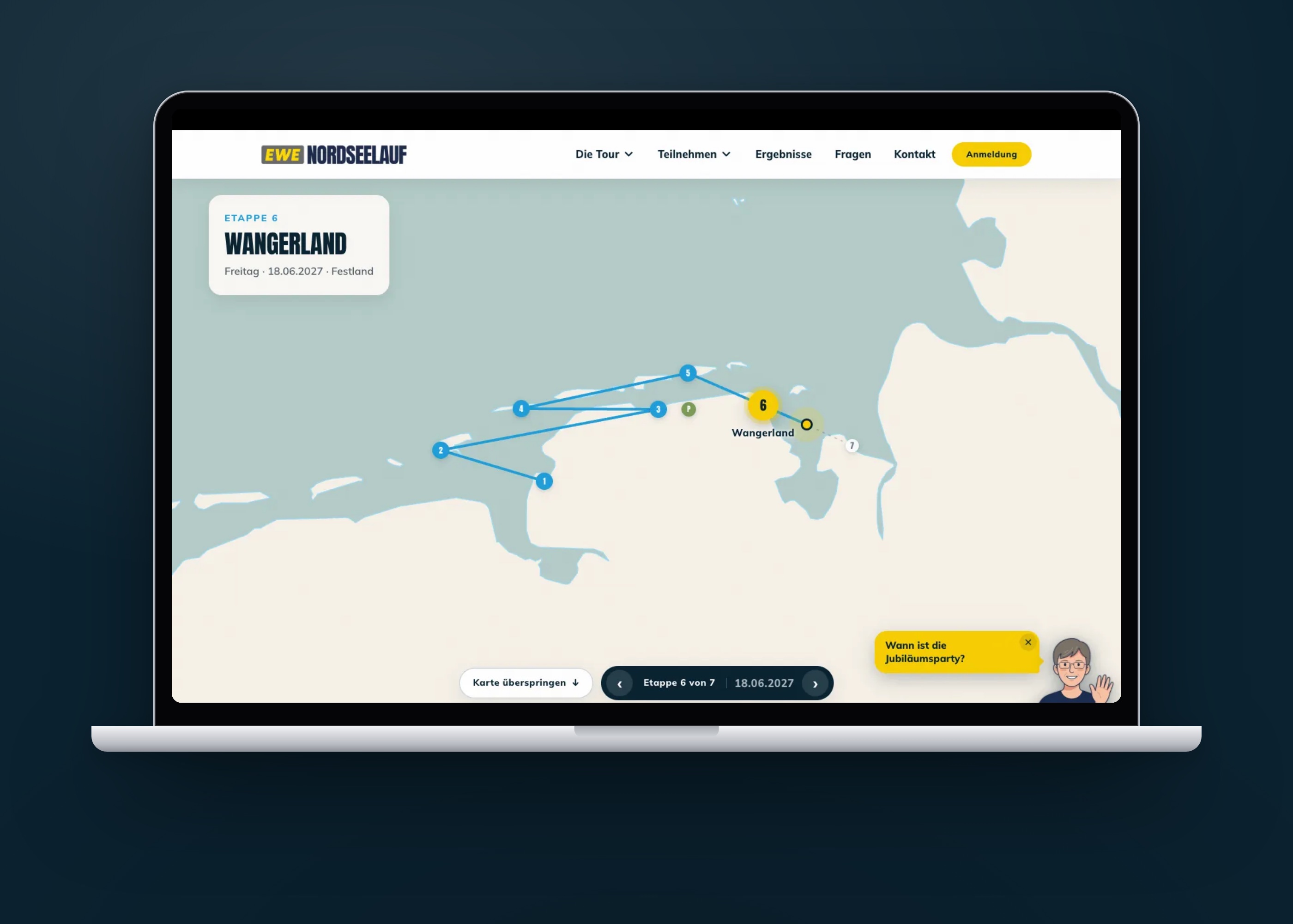 Website EWE Nordseelauf – Eindruck 1