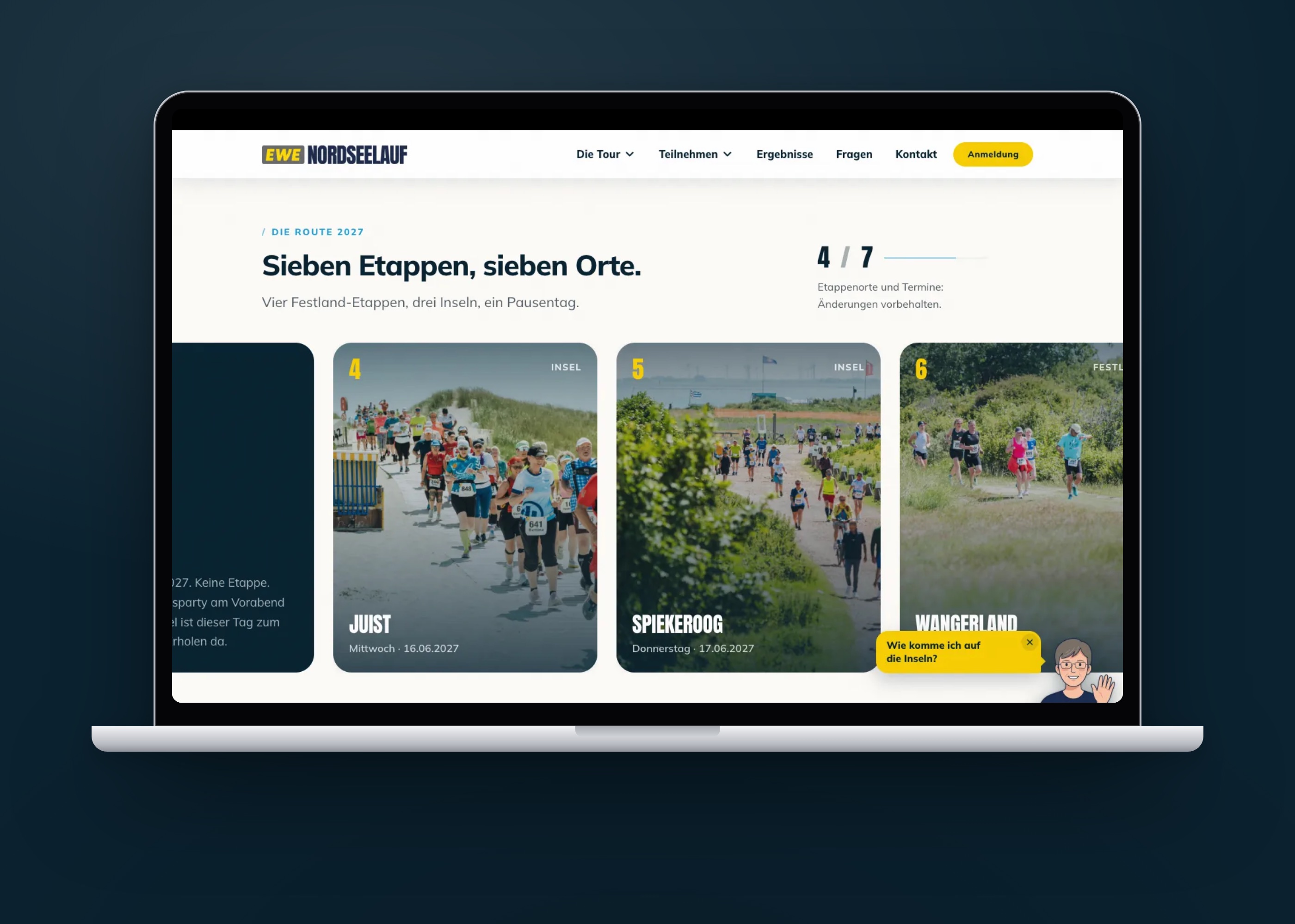 Website EWE Nordseelauf – Eindruck 3