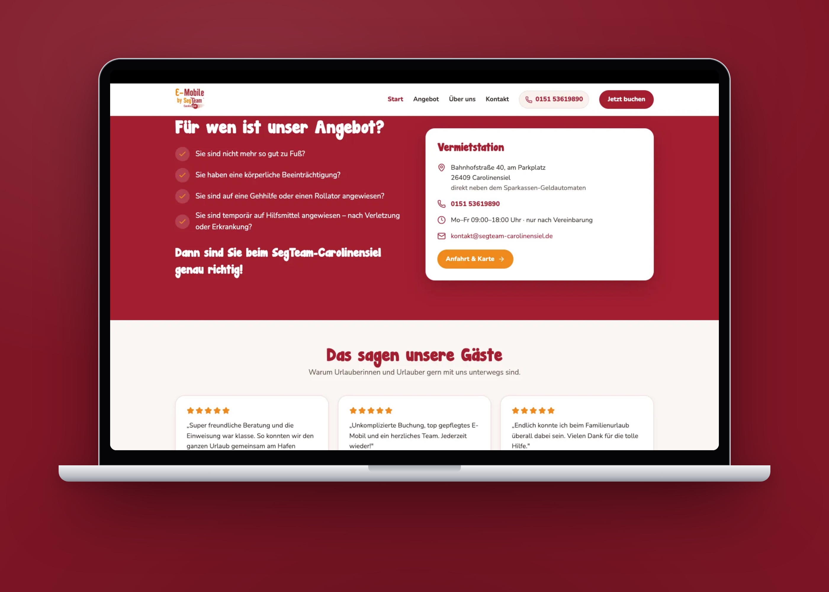 Website SegTeam – Eindruck 4